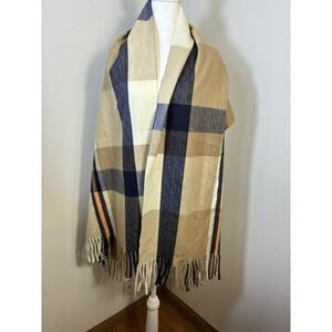 Pretty precautions Scarf Rectangle Plaid Winter Fringe Preppy